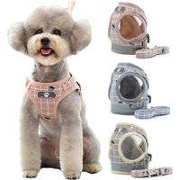 Nylon Puppy Harness Vest with Leash Breathable Reflective Pet Dogs Cats Harness for Chihuahua French Bulldog Collar Dog Supplies