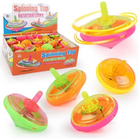 5 Pack LED Flashing Mini Spinning Tops Multicolored with Gyroscope Kids Novelty Bulk Spin Toys Party Favors Gifts