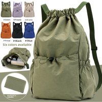 Multi-Functional Backpack Bag Adjustable Shoulder Strap Foldable Space-Saving Outdoor Sports Fitness Large Capacity Mountaineeri