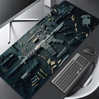 Gun Desk Mat Large Gaming Mouse Pad Non-Slip Rubber Washable 900×400 Desk Organizer Rug Mouse Mat Setup Gaming Accessories