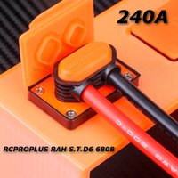 240A RAH S.T.D6 6808 Lithium Battery Male Female Gold-plated Plug For Model Aircraft UAV 90° Solder-free Banana Socket Connector
