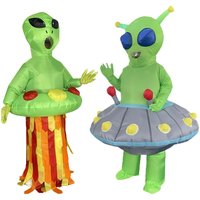 Inflatable spaceship alien full body costume playing alien dress up fun Halloween cosplay Christmas holiday party carnival set