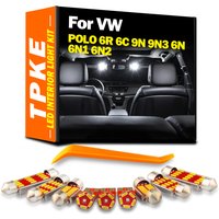 TPKE Canbus Signal Lamp Car Interior LED Bulb Kit For VW Volkswagen POLO 6R 6C 9N 9N3 6N 6N1 6N2 1994-2017 Map Dome Trunk Light