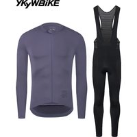 AliExpress YKYWBIKE Men's Cycling Sets Long Sleeve Jersey Long Bib Pants Bicycle Clothes Man Cycling Maillot Road Bike Kit Riding Shirt