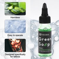 30ml Professional Tattoo Green Soap, Medical-Grade Antiseptic Lather for Pre/Post Tattoo Care, High Concentration
