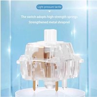 LEOBOG Ice Soul Switch Light Pressure Tactile 5 Pin Customization All Transparent Games Office Mechanical Keyboard Switches