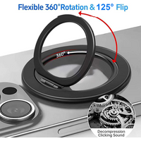 360°Rotation Magnetic Phone Ring For MagSafe Phone Grip Universal Magnetic Cellphone Stand Holder Finger Ring For iPhone