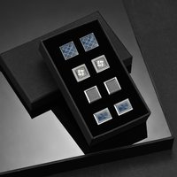 1/4 Pairs Cufflinks For Man Square Cufflinks Man Shirt Wedding Man cufflink Blue Copper Covers Buttons Men Cuffs Links Tie Clip