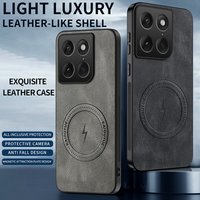 For Motorola Signature Moto Edge 70 Ultra 5G Case Magnetic For MagSafe Napa-textured PU Silicone Leather Back Cover Bumper