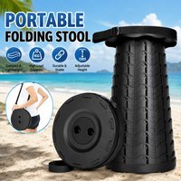 Adjustable Height Telescopic Stool Portable Retractable Folding Stool Lightweight for Outdoor Camping Hiking Beach Travel Fishin