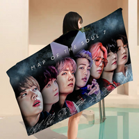 Dynamite Kpop Boys Beach Towel Colorful Bath Towels for Girl Microfiber Quick Dry Custom Sand Free Beach Yoga Spa Gym Pool