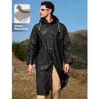 Raincoat Waterproof EVA Adults Thicken Hooded Raincoat Women Men Camping Outdoors Rainwear Rain Clothes Covers