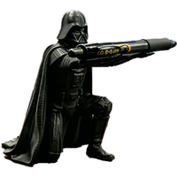Creative Black Warrior Pen Holder Kneeling Commander Pencil Stand 3D Printed Space Warrior Desk Organizer Stationery Ornament
