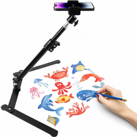 Desktop Foldable Overhead Tripod for Smartphone Bracket Arm With Phone Holder Photography Table Stand Live Photo Video Shooting