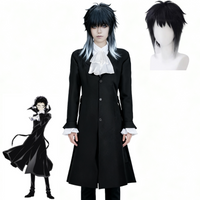 Anime Bungo Stray Dogs Akutagawa Ryunosuke Cosplay Costume Shirt Vest Pants Coat Full Set Halloween Christmas Party Clothes