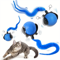 Cat Toy for Indoor Cats, Speedy Ball with Tail, Moving Cat Balls for Bored Indoor Adult Cats,360°Automatic Rolling Ball Toy