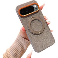 Shockproof Magnetic Case With Adjustable Kickstand For Google Pixel 10 Pro XL 10A Luxury Cloth Metal Lens Protective Back Cover