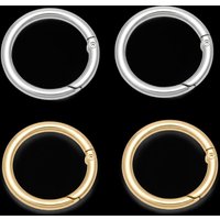 5 PCS Thickened Leather Bag Handbag Belt Strap Metal Spring Gate Open O Ring Buckle Keyring Luggage Pendant Clasp Hook Snap