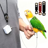 Bird Leash, Retractable Anti Bite Parrot Harness, 3 Different Sizes of Foot Ring, Parrot Flying Rope for Birds Outdoor Training
