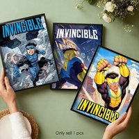 I-Invincible Poster Stickers HD Painting Self-Adhesive Art for Bedroom Living Room Home Decor Modern Wall Decals Gift