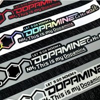 AliExpress NONE A motorcycle fuel tank decoration with a scientific theme - waterproof bicycle sticker showing the chemical equation of dopamine