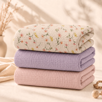 3PCS Baby Muslin Wrap Blankets Soft Breathable Double Layer Gauze Swaddle Blanket Bath Towel for Newborns