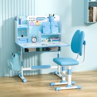 2 Teile/satz Kinder Studie Schreibtisch Stuhl Set, Höhenverstellbare Schule Studie Tisch Stuhl Set, Ergonomische Schreibtisch Stuhl mit Buch Ständer,