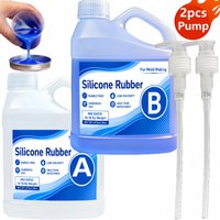 Blaues Schnellhärtendes Elastisches Flüssigsilikon-Set, DIY-Gummi für Harz, Kerzen, Seife & Skulptur-Gussformen, Handmodellierbedarf