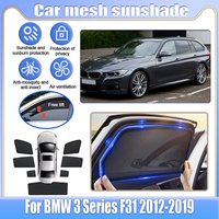 Car Mesh Sunshades For BMW 3 Series F31 Touring 2012-2019 Window Sun Visors Magnetic Privacy Curtains Mosquito Auto Accessories