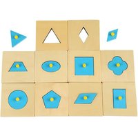 10PCS Set Wooden Geometric Peg Board Montessori Math Materials Educational Shape Matching Toys For Kids Boys Girls