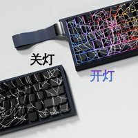 74 Keys Spider Web Version Pattern Shine Through Chreey Profile IMD-Tech Keycap Set Black Keycaps for Mechanical Keyboard Jet75