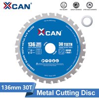 XCAN Metal Cutting Disc 136mm Dia with 20mm Bore Cermet Carbide Tipped Cut Off Saw Circular Saw Blade for Iron Metalworking Disk