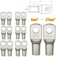 20PCS 4-25mm Sortiment Verzinnte Kupfer Lugs Ring Crimp Terminals Batterie Draht Schweißen Kabel Anschlüsse Kit