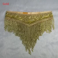 New style Belly Dance Costume Women sequins Hip Scarf Wrap bellydancing Belts with tassel beads waist chain t201