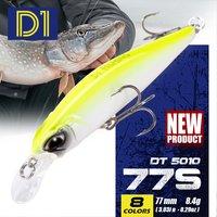 D1 Minnow Fishing Lure 65mm/5g 77mm/8.4g Sinking&Suspending Of Bass Pike Artificial Hard Wobblers For Trolling Tackle