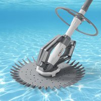 Pool Vacuum Cleaner Automatic Sweeper Swimming Pool Creepy Crawler Vacuum with 33FT Hoses (Gray&White)