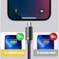 Braided Type C Charging Cable 10A 120W Fast Cord High Current Flash Charge Wear Resistant Data Wire Stable Universal Cable