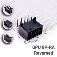 4.2 MM 8 broches PCB en-tête mâle ordinateur carte graphique GPU PCI-E PCIe pour MSI RX 580 RTX 3070 Armor OC. Angle gauche inversé