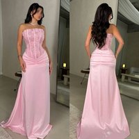 Customized Matching Fashion Sequined Draped A-line Strapless Long Dresses Bespoke Occasion Dresses Sizes Available High Quality