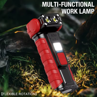 Multi functional mini work light, rotating flashlight, with adjustable portable lighting COB floodlight and magnetic work light