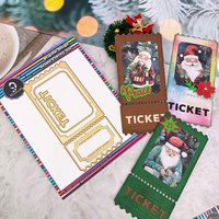 Ticket Stub Metal Cutting Die Cut Golden Dies for Christmas Gift Paper Craft Handmade Card Making DIY Greeting Card Scrapbooking