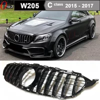 W205 Grill Car Front Bumper Center Grille for Mercedes Benz C Class W205 Sedan S205 Wagon A205 Cabrio C205 Coupe 2015 - 2020