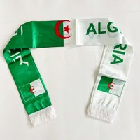 Algeria flag Custom Scarf football team 14*130cm Satin Algeria Scarf