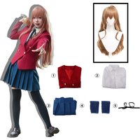 Anime Tiger Dragon Toradora Aisaka Taiga Cosplay Costume Japan South Korea Red Jk School Uniform Wig Girl Halloween Party Suit