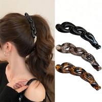 New Banana Clip Vertical Hair Clip for High Ponytails, Women's High-End Twist Hair Clip with Thick Hair, Hairpin