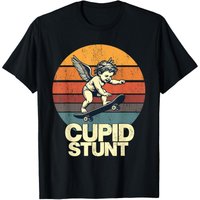 Vintage Funny Women T-shirt for Cupid Stunt Creative Printed Funny Women Short Sleeve Round Neck Casual T-Shirt Clothing