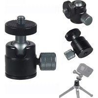 Mini Ball Head 1/4 Screw Mount 360 Swivel for Canon Nikon Sony Camcorder DV LED Light Bracket DSLR Camera Tripod Ballhead Stand