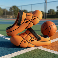Basketball Design Men Slippers Sandals Dual Use EVA Thick Sole Platform Slides Sports Beach Summer Shoes Garden Clogs For Man