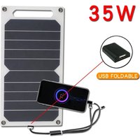 5W 35W 6.8V Waterproof Portable Solar Panel USB Charger For Phone Power Bank Outdoor Camping Hiking