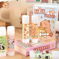 Capybara Glue Stick Cute Large Capacity Adhesive for School DIY Craft Strong Smooth Glue Kawaii Aesthetic Stationery Adhesives